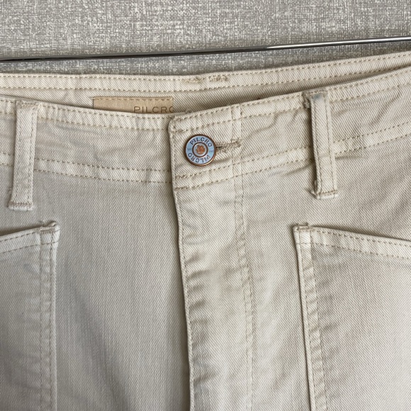 Anthropologie Pilcro The Carpenter Wide Leg Ivory Denim - Picture 4 of 9